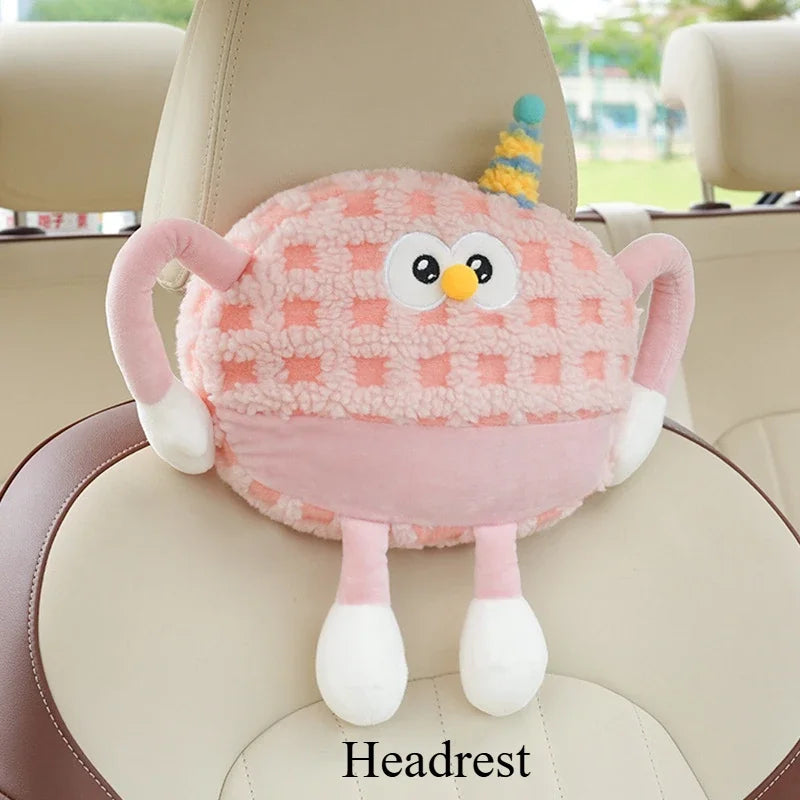 Birthday Waffle Cushion Plushie for Head/Lumbar Support, 14-20" | 35-50 cm