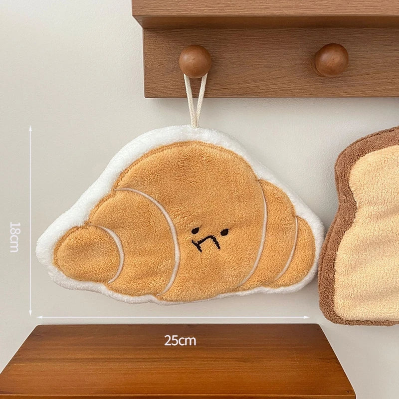 Kawaii Cartoon Absorbent Hand Towel | Cute Character Kitchen Towel