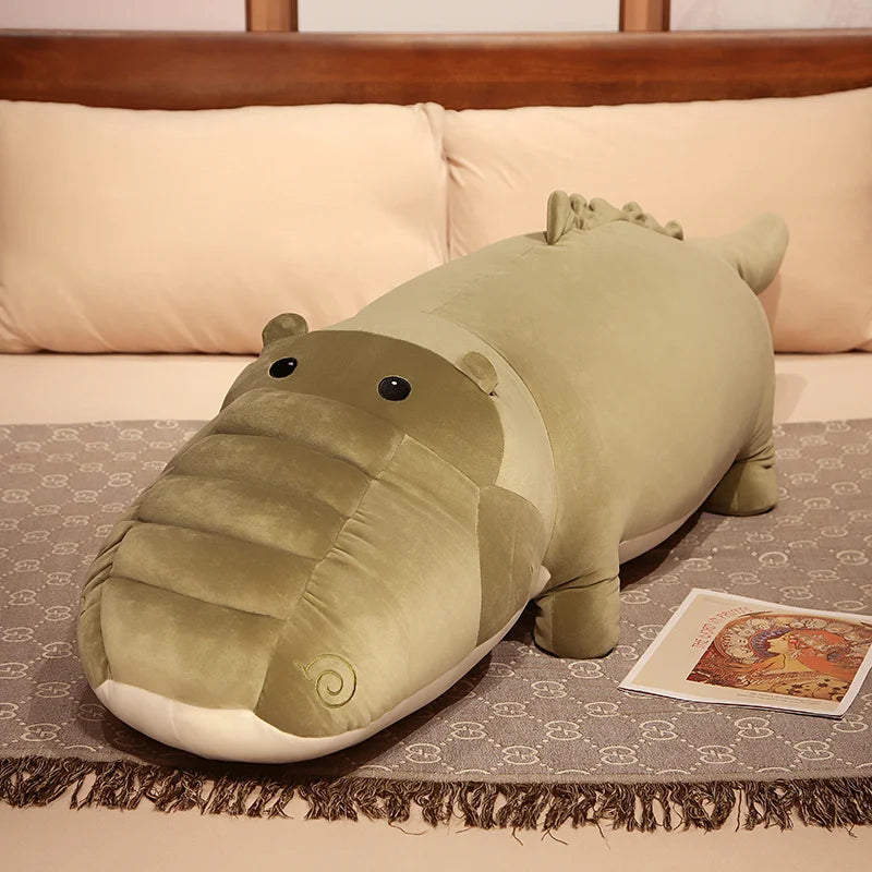 Jumbo Swirly Crocodile Plushie, 24-47" | 60-120 cm