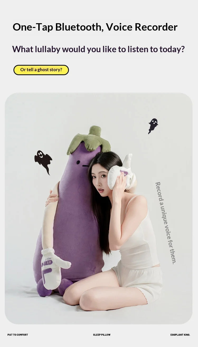 Eggplant King Adjustable Sleep Pillow – Soft Soothing Bed Pillow