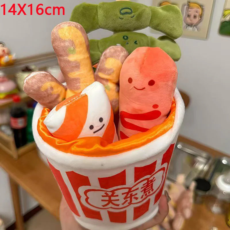 Hot Pot Plush Simulation Bowl – Kawaii Spicy Malatang Food Decor