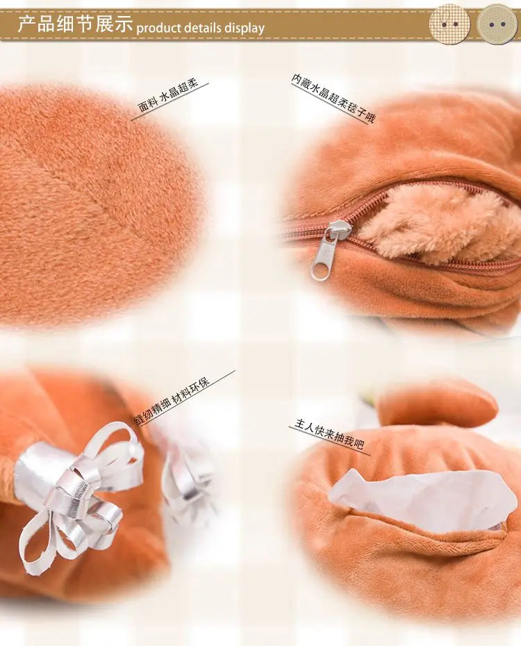 Plushie Novelty Roasted Turkey Tissue Dispenser or Pillow