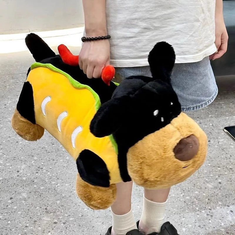 Perro de peluche como un hot dog, 12-22" | 30-55 centímetros