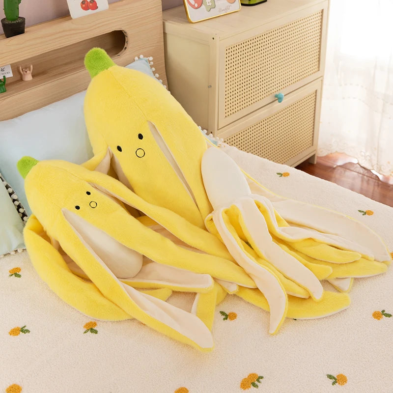 Cute Banana Peel Plush Toy | Funny Slipping Banana Stuffed Animal