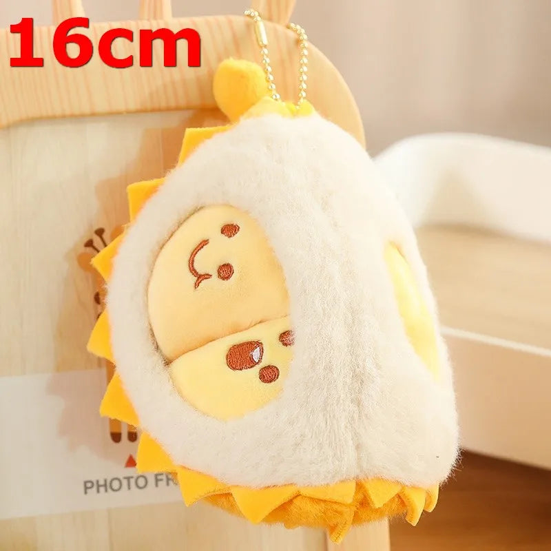 Tearable Durian Plushie | Detachable Stress-Relief Stuffed Fruit Toy