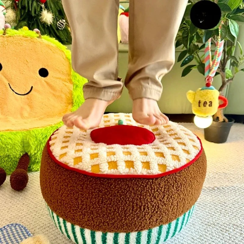Cupcake Floor Cushion Ottoman | Food-Themed Lazy Sofa Seat