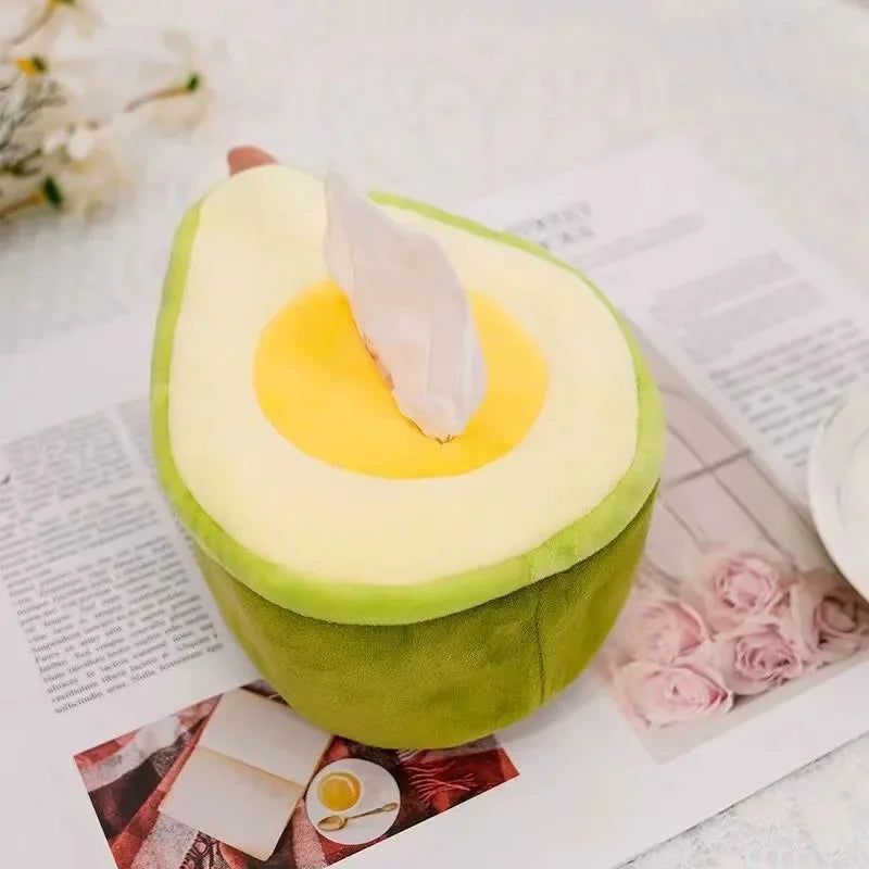Plush Fruit Tissue Holder for Cars: Three Fruits