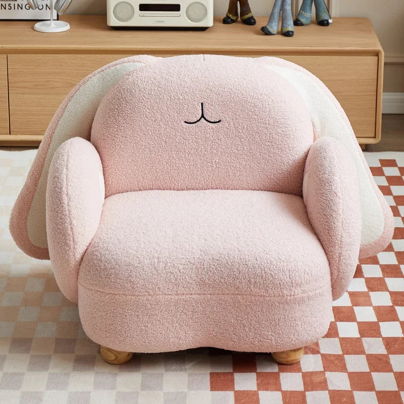 Chaise en peluche de lapin adorable pour enfants, 24"-31" | 60-71 cm