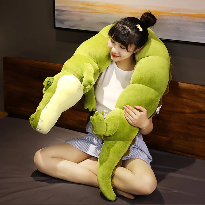 Jumbo Crocodile Plushie: Three Colors, 2.6-5.9 ft | 80-180 cm