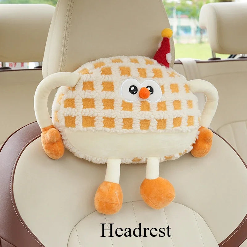 Birthday Waffle Cushion Plushie for Head/Lumbar Support, 14-20" | 35-50 cm