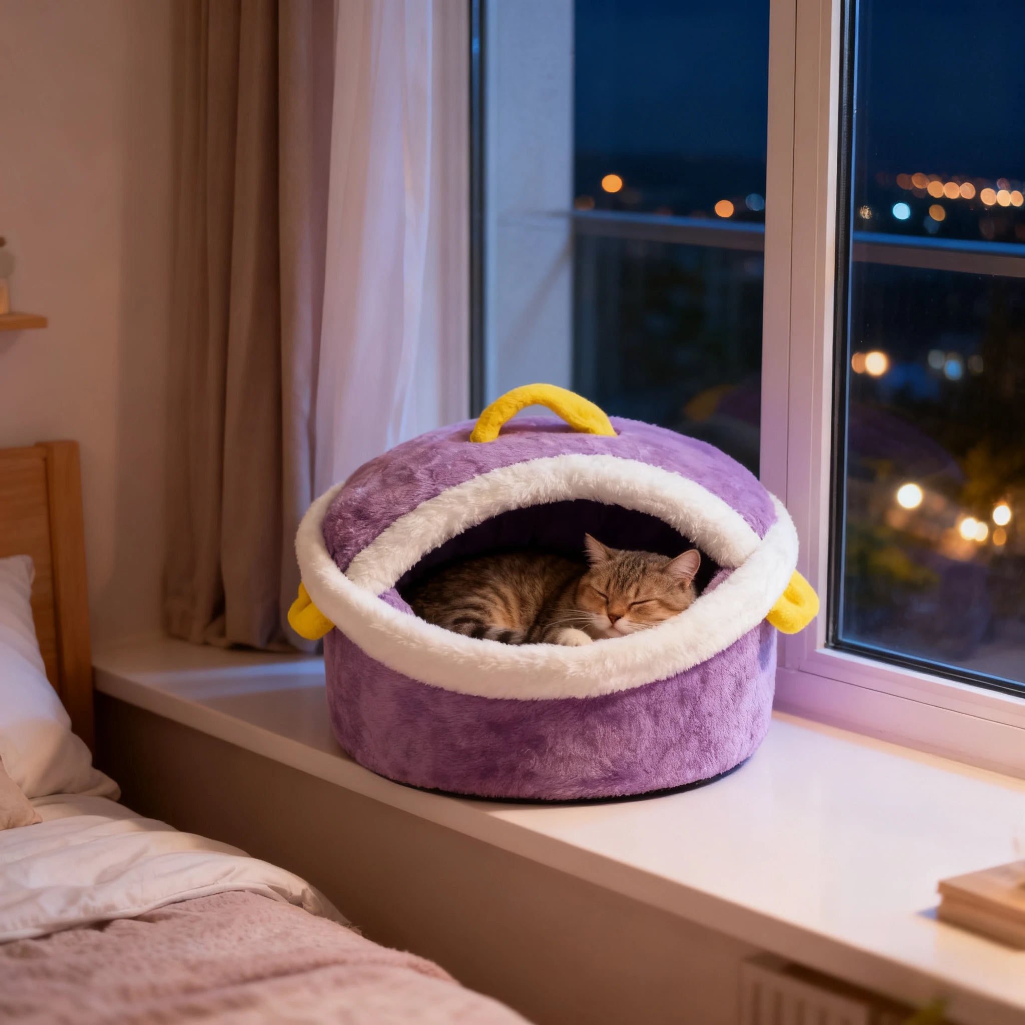 Letto per animali a forma di pentola 🍲 | Letto Morbido e Confortevole per Gatti e Cani di Piccola Taglia