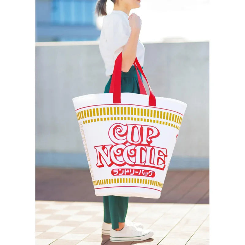 SUPER KINGSIZE Cup Noodle Plush Bag | Giant Instant Ramen Novelty Tote
