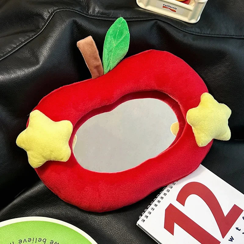 Apple-Shaped Acrylic Makeup Mirror | Cute Wall Vanity Mirror