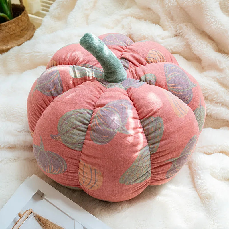 Pumpkin Throw Pillow – Plush Cotton Fluffy Soft Cozy Home Decor