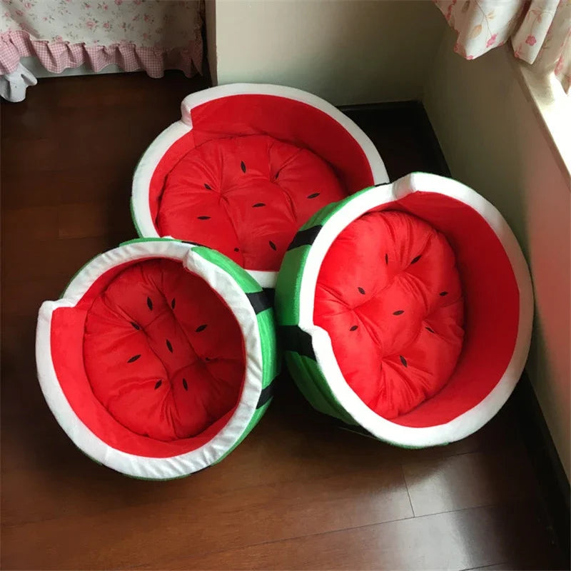Plush Watermelon Pet Bed, for pets up to 44 lbs/20 kg