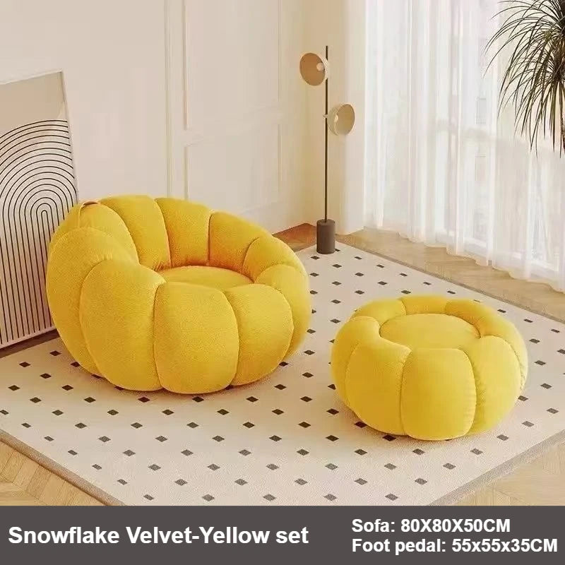 Pumpkin-Inspired Plush Sofa Chair - Six Colors
