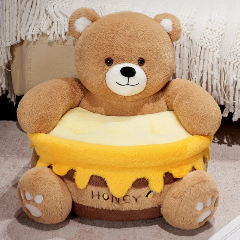 Fauteuil en peluche Honeypot Bear – Siège confortable et adorable pour les enfants !