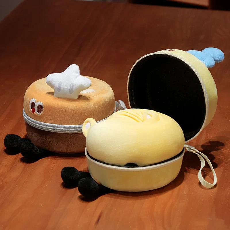 U-Shaped Travel Pillow with Carry Box | Neck Pillow in Plush Storage Case