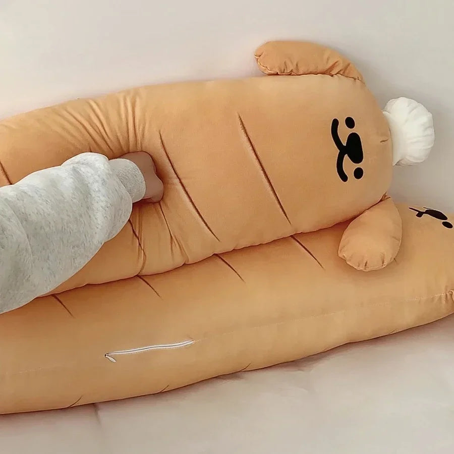 Funny Chef Bread Dog Plush Cushion | Bakery Pup Stuffed Animal Pillow