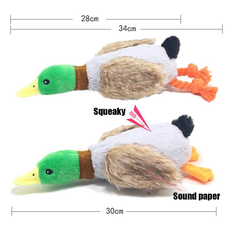 Juguete de masticar de peluche pato mallard para perros, 12-14" | 30-34 centímetros
