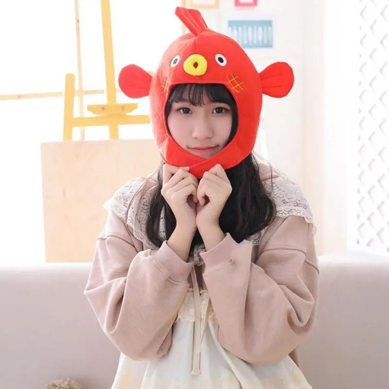 Puffer Fish Plush Headgear | Novelty Aquatic Costume Hat