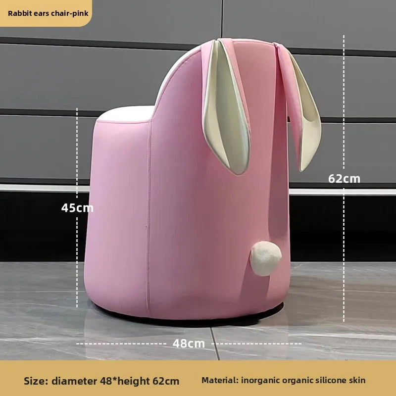 Fauteuil en simili cuir en forme de lapin, huit couleurs