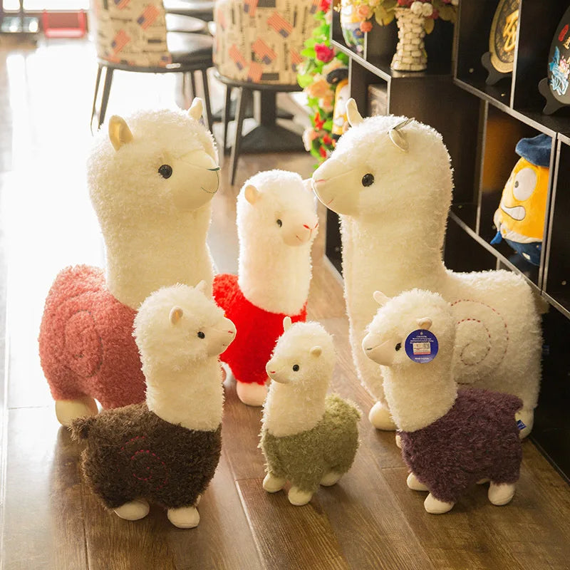 Adorable Alpaca Stuffed Animal, Six Colors, 10-31" | 25-80 cm