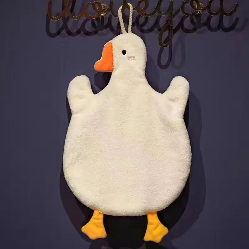 Cartoon Goose Hanging Hand Towel | Absorbent Kitchen & Bathroom Towel