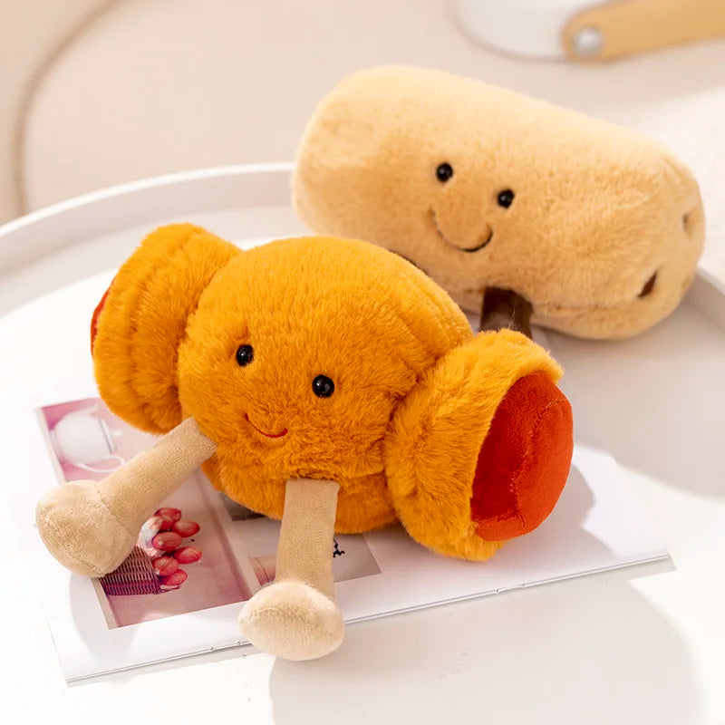Cartoon Egg, Toast & Bread Plush Doll | Breakfast Food Stuffed Toy Set