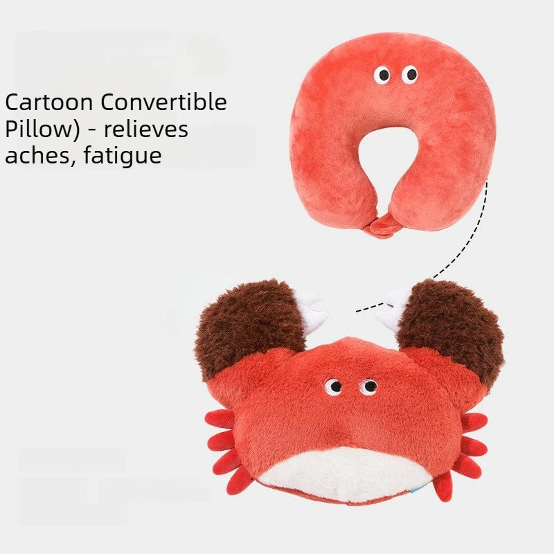 Crab U-Shaped Neck Pillow – Foam Particle Deformable Cartoon Pillow