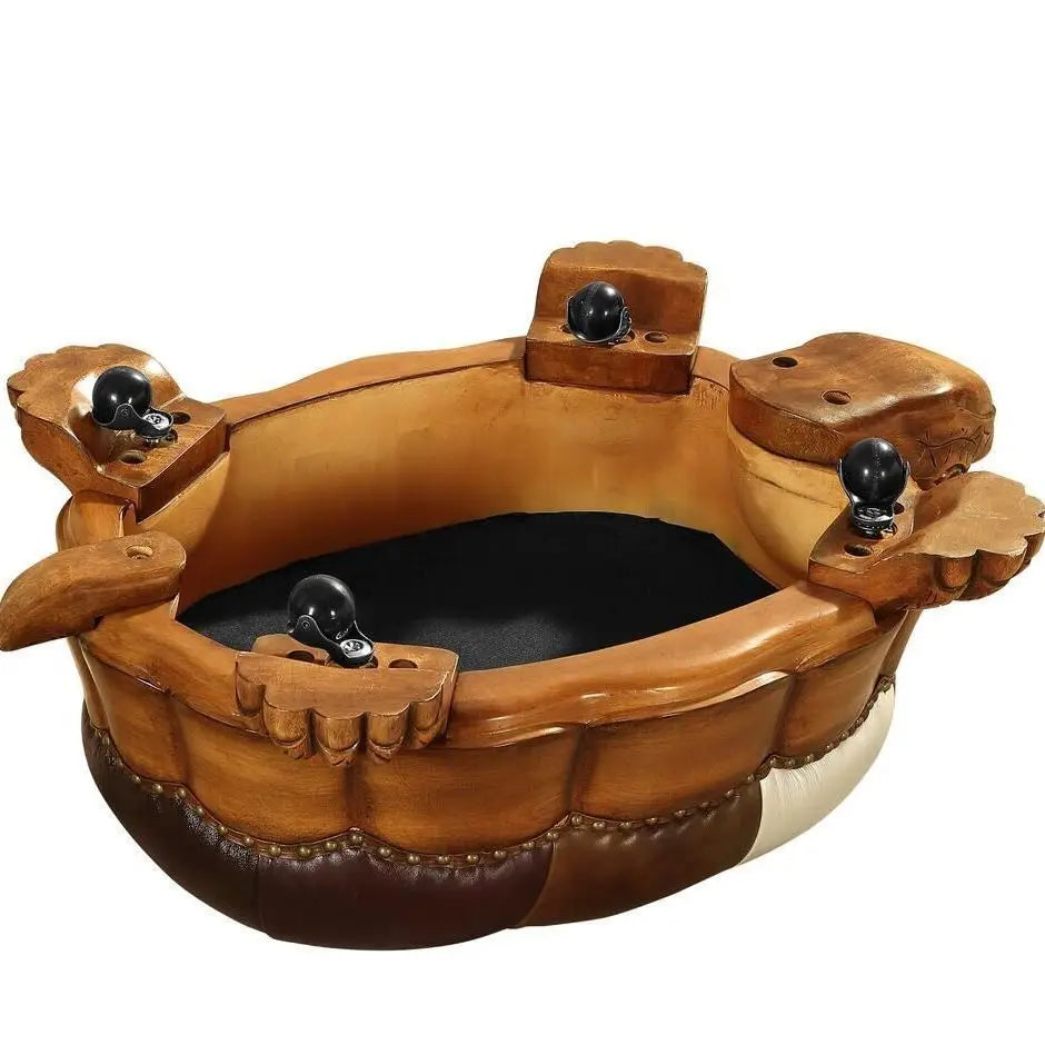 Ottoman en cuir de tortue sur mesure, cinq couleurs