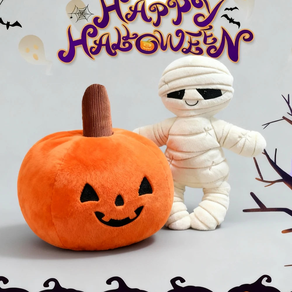 Halloween Mummy Pumpkin Plush Toy – Spooky Stuffed Animal Holiday Gift