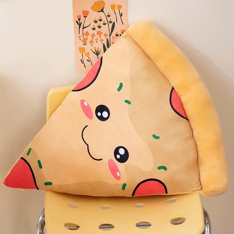 Pizza Plush Food Pillow, Three Sizes, 18-26" | 45-65 cm – Realistic Slice Cushion