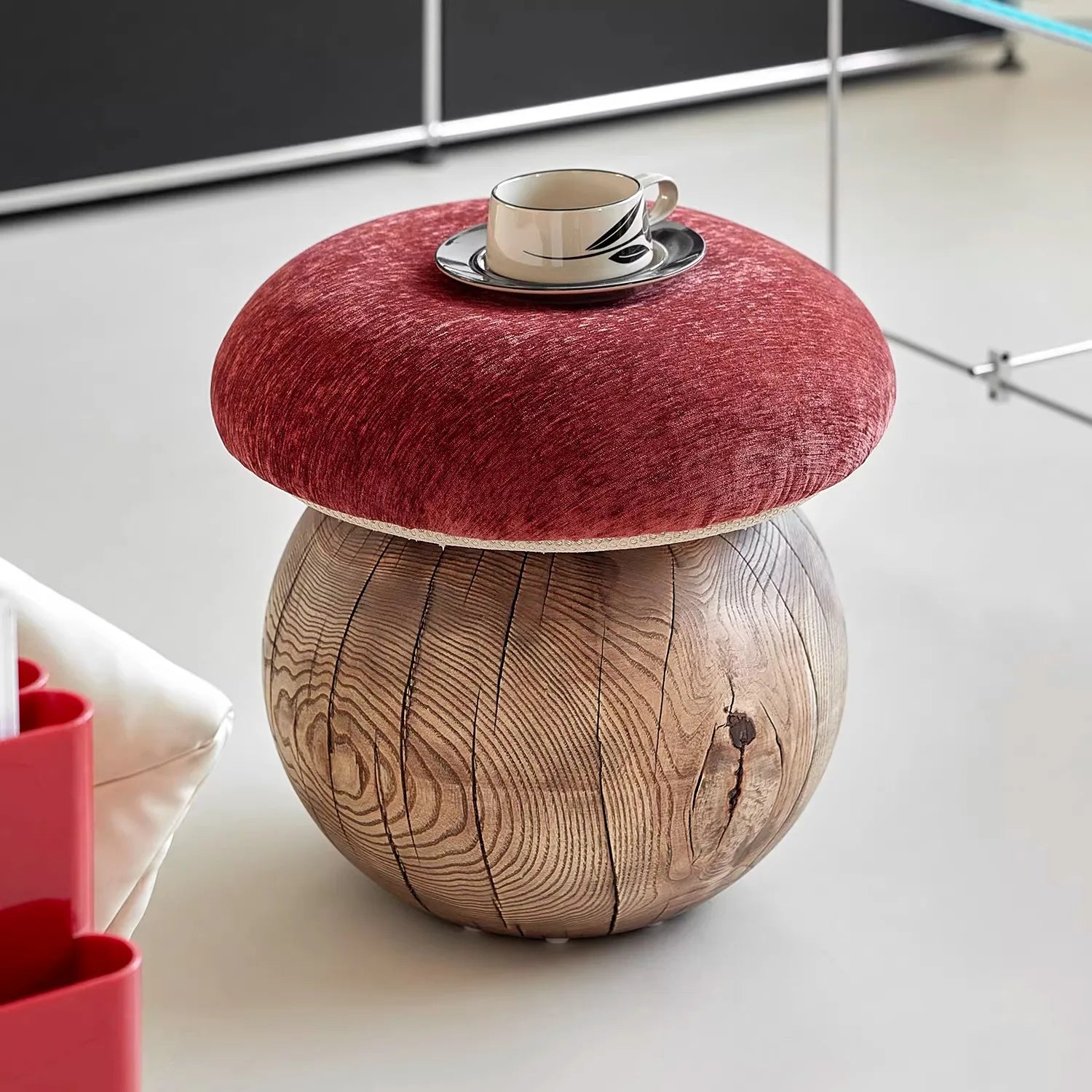 Mushroom Shape Shoe Stool | Cute Toadstool Entryway Ottoman