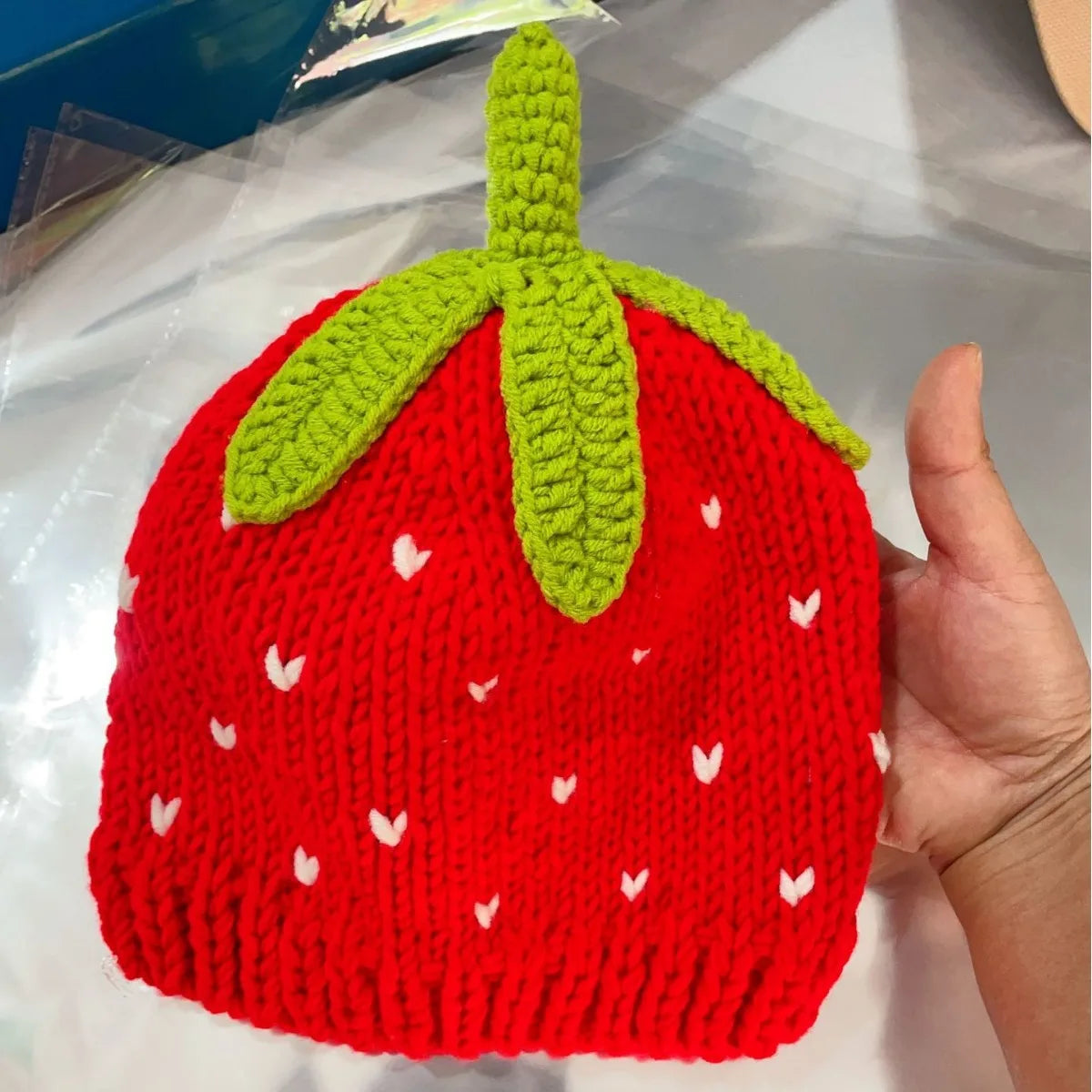 Winter Strawberry Hat | Cute Fruit-Themed Knit Beanie