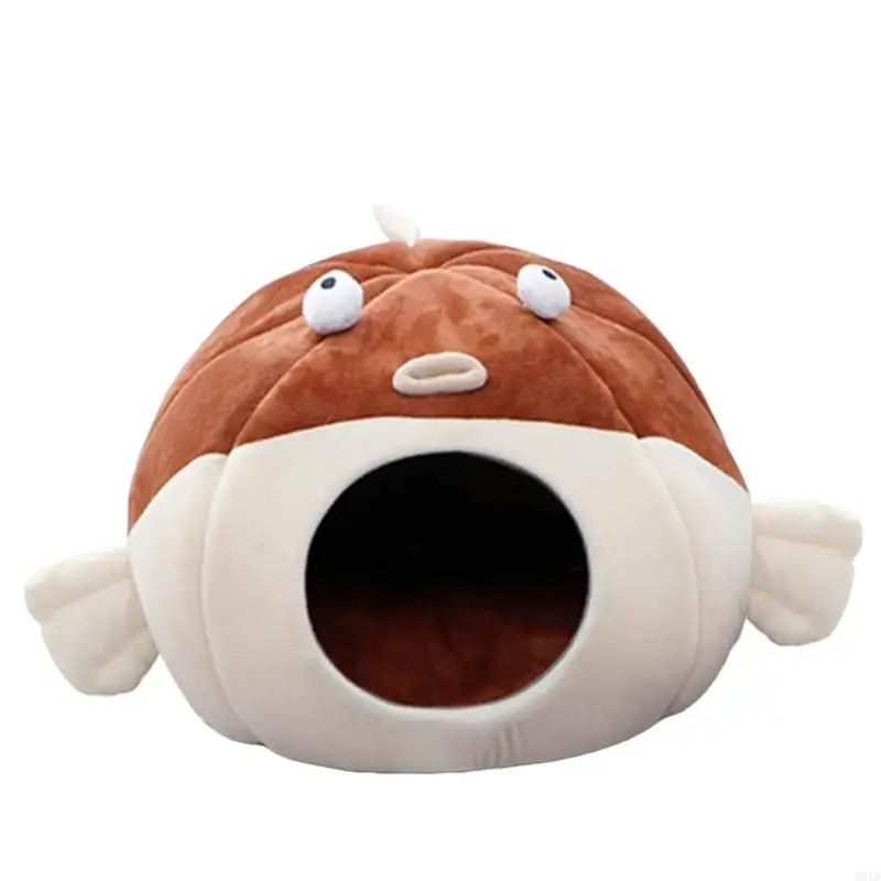 Plüsch Fisch Haustierbett - Für Haustiere bis 15 lbs (6,8 kg)