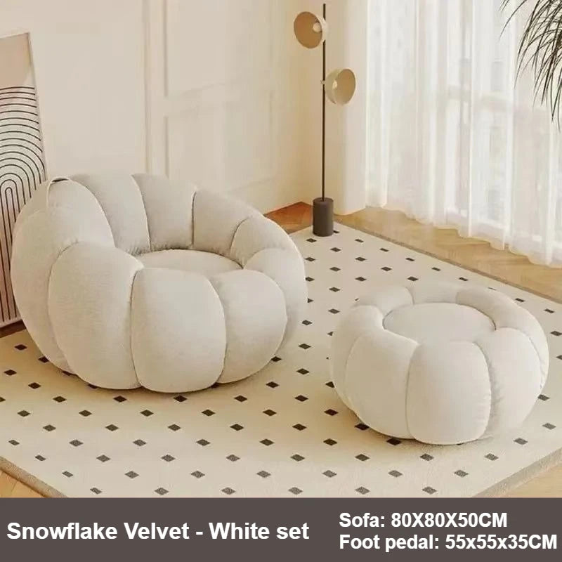 Pumpkin-Inspired Plush Sofa Chair - Six Colors