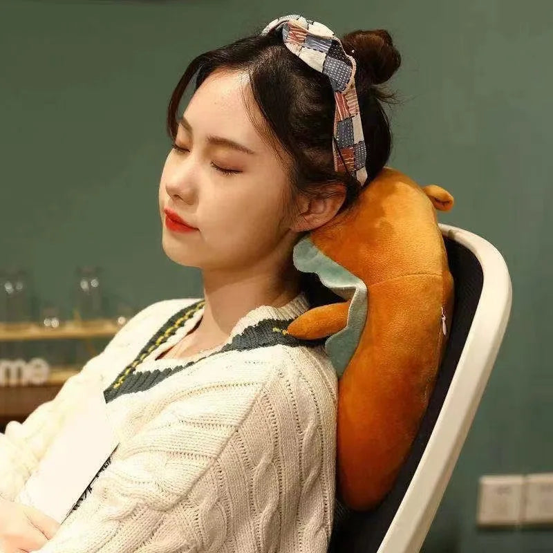 Toast Bread Neck Pillow | Cute Food-Shaped Travel Cushion