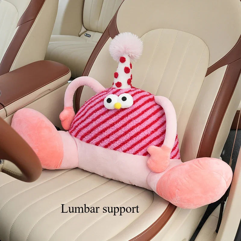 Birthday Waffle Cushion Plushie for Head/Lumbar Support, 14-20" | 35-50 cm