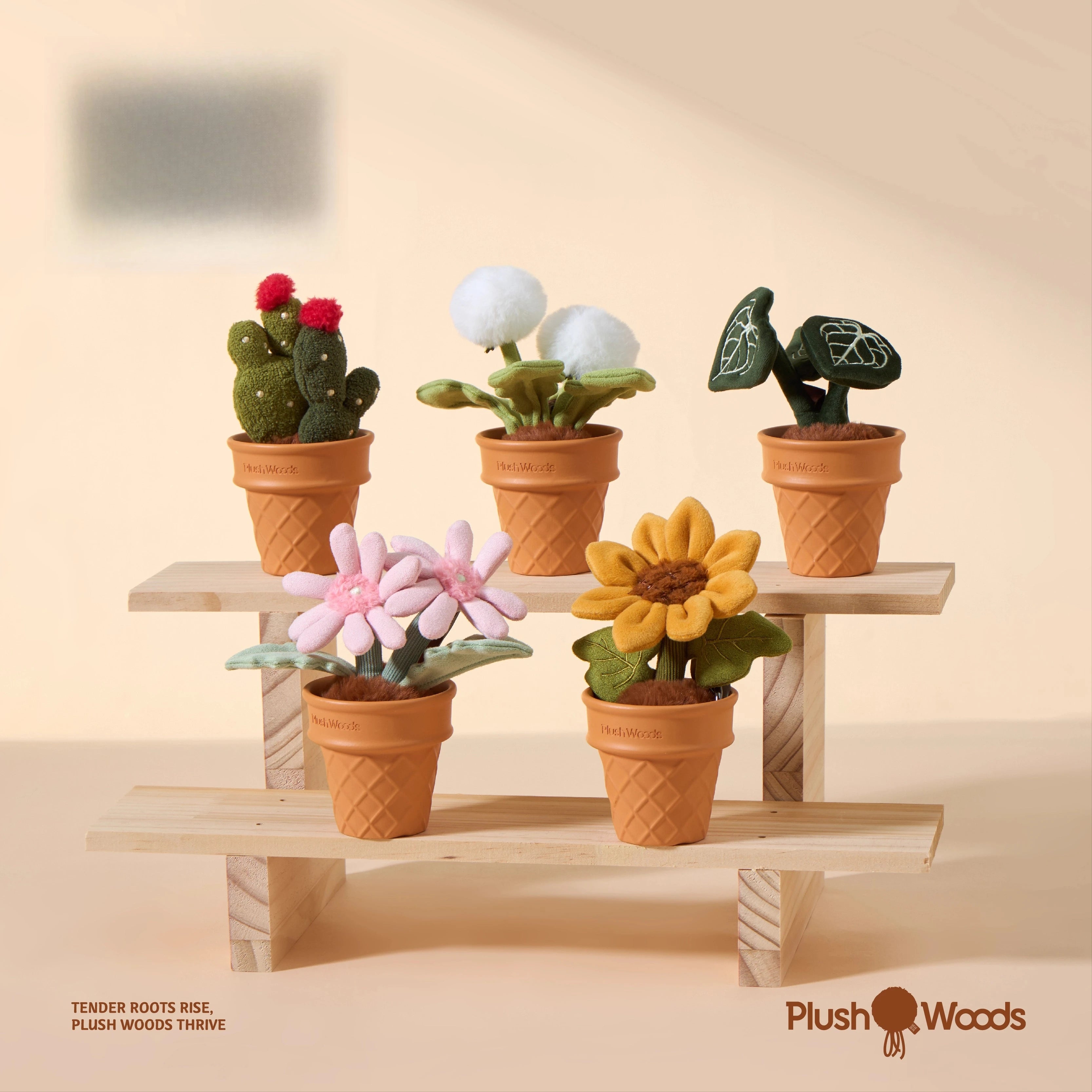 Kawaii Potted Plant Plushies – Flowers, Cacti & Fruit Trees, 6-8" | 14-20 cm
