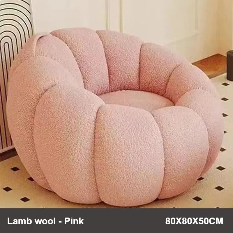 Pumpkin-Inspired Plush Sofa Chair - Six Colors