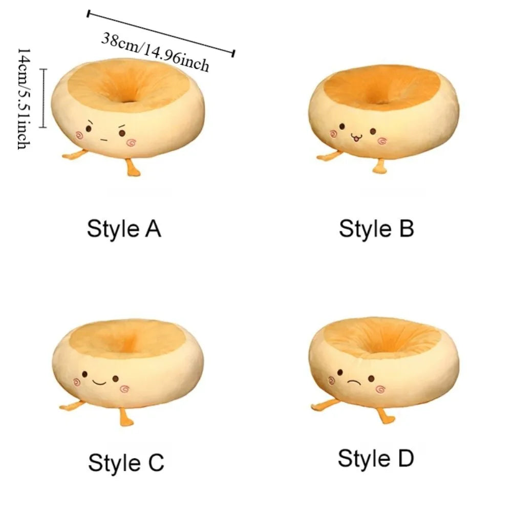 Coussin en peluche Kawaii Bagel, 15" | 38 cm