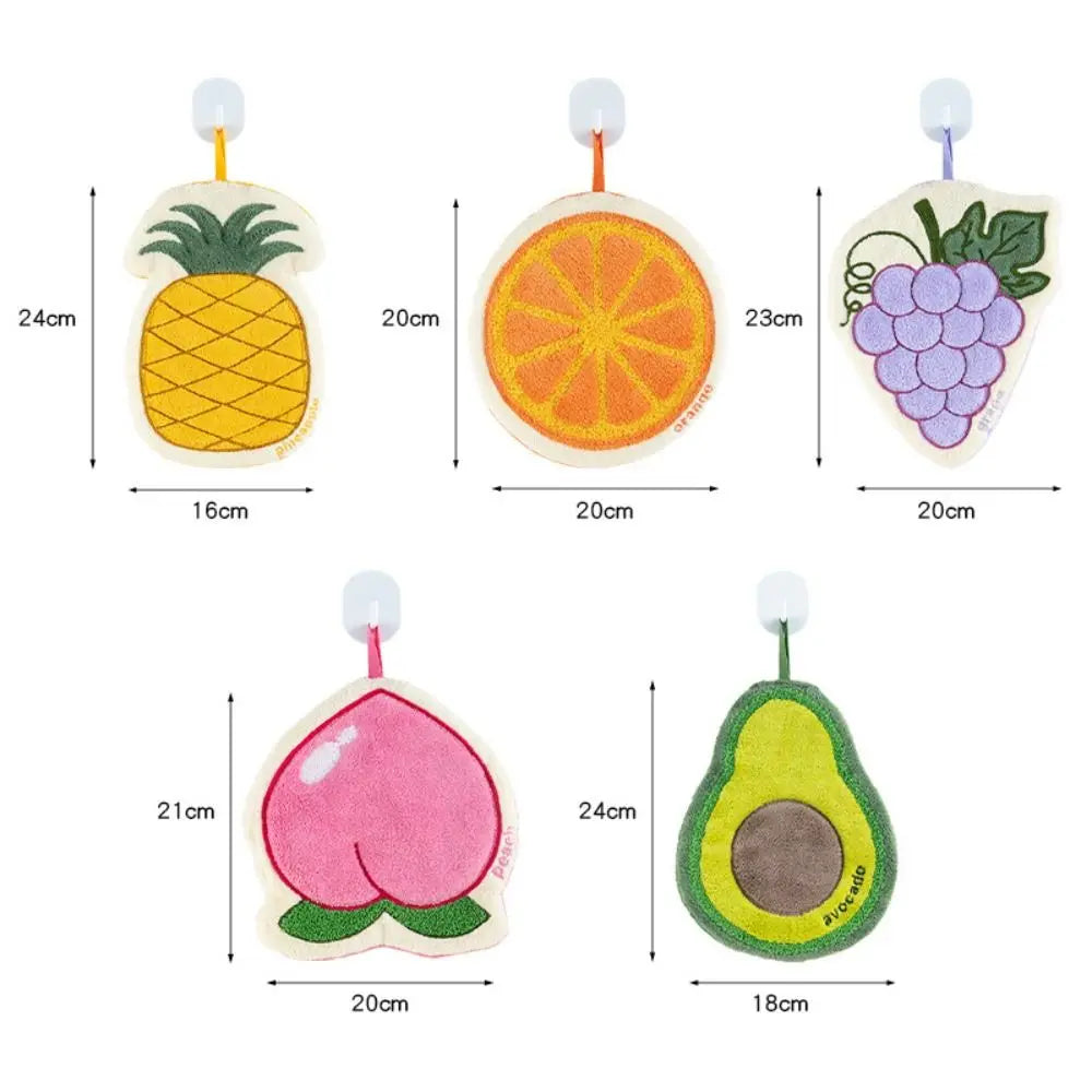 Cartoon Fruit Hand Towel | Soft Absorbent Bathroom & Kitchen Cloth