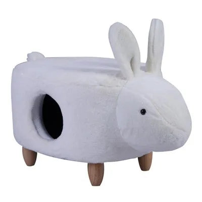 Animal Hideaway Storage Stool- Five Animal Designs plush toy – – Rabbit – Image 5 | Plushie Produce