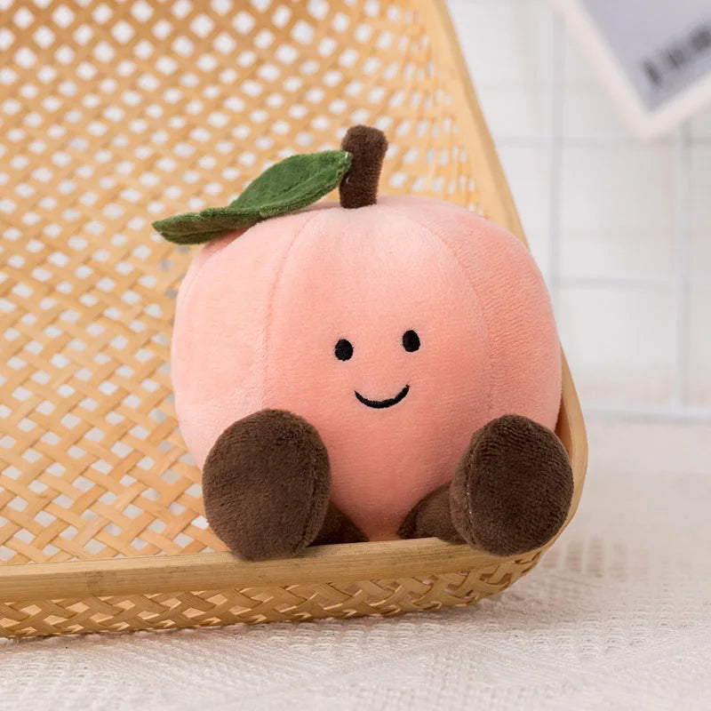 Assorted Cartoon Fruit Plushies, 11 Varieties plush toy – – 10cm peach – Image 14 | Plushie Produce
