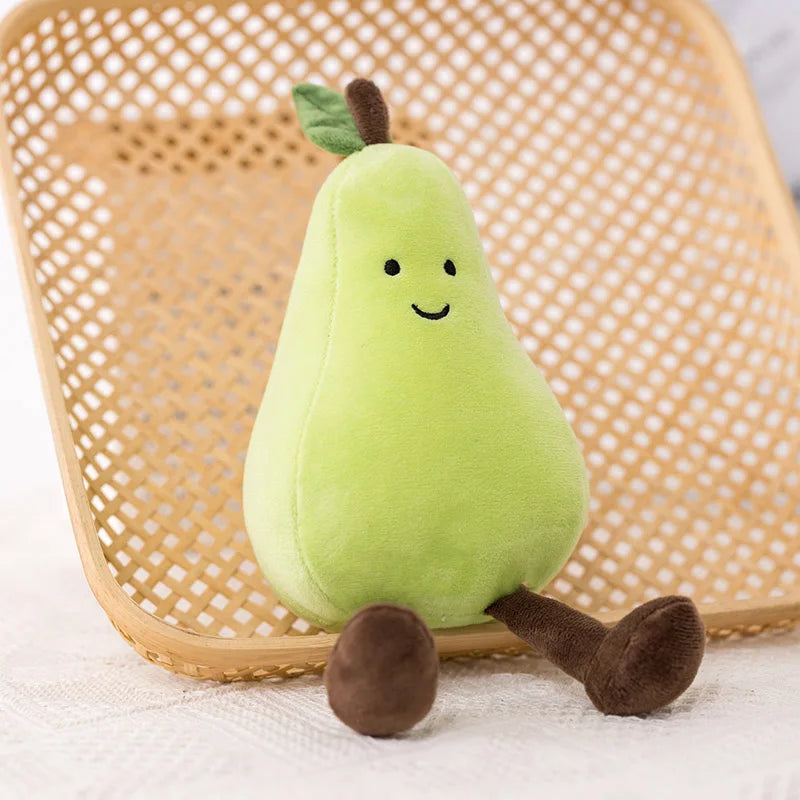 Assorted Cartoon Fruit Plushies, 11 Varieties plush toy – – 17cm pear – Image 12 | Plushie Produce