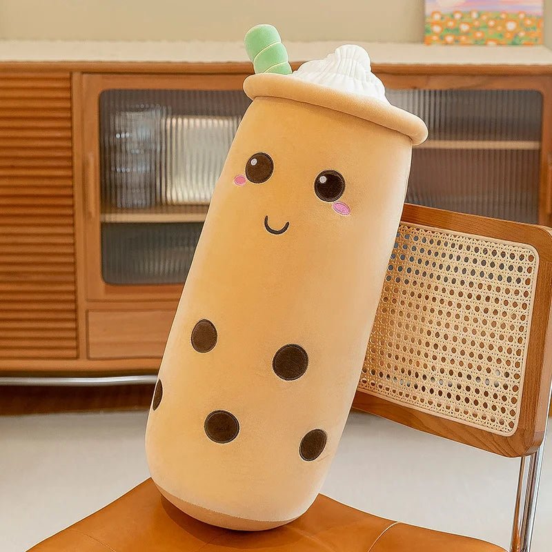 Boba Tea Body Pillow Plushie for Kids, 9-35" | 24-90 cm plush toy – – Brown – Image 7 | Plushie Produce