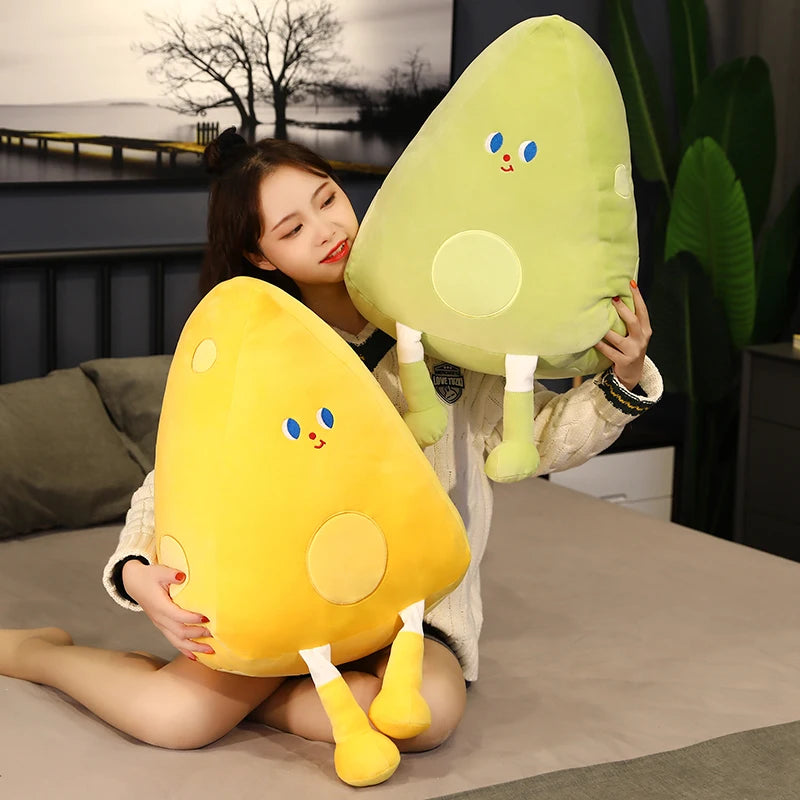 Cartoon Wedge of Cheese Plushie, 4 Colors, 12-20" | 30-50 cm plush toy – – – Image 1 | Plushie Produce