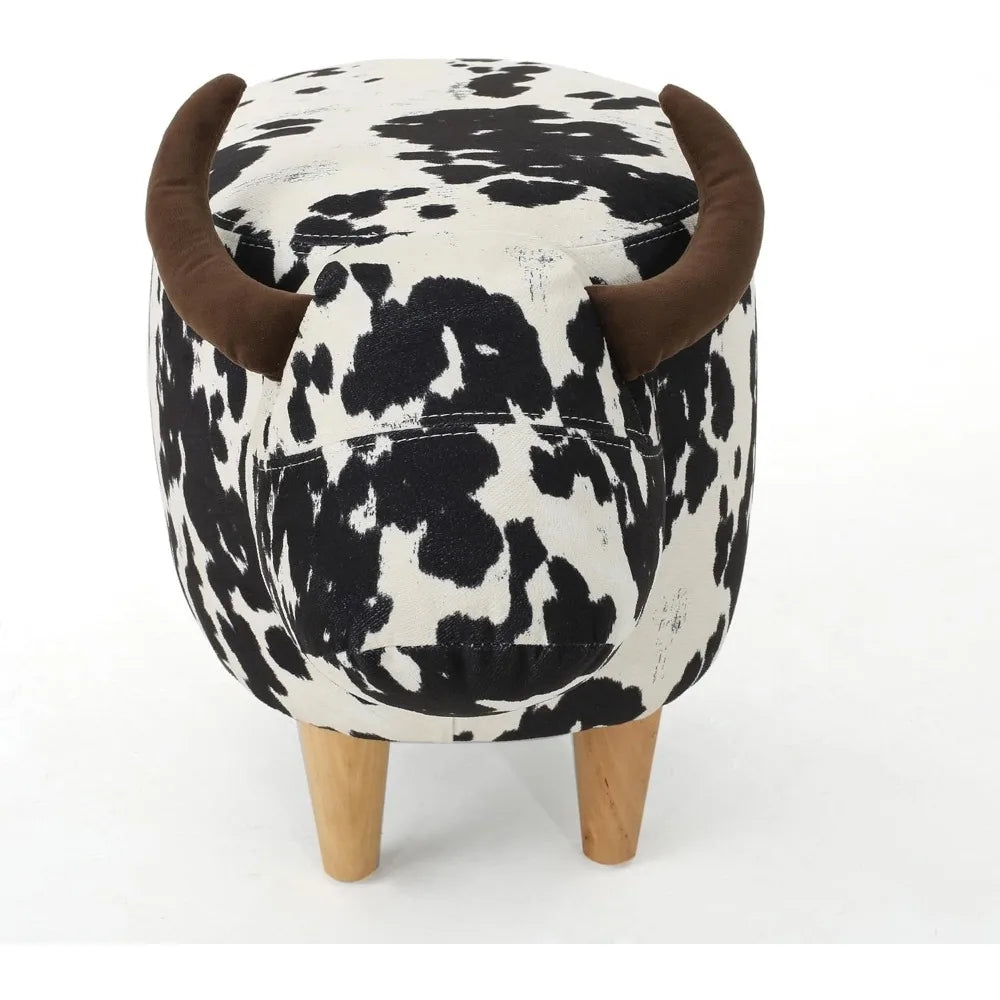 Cow Ottoman with Velvet Fabric in Two Colors plush toy – – – Image 4 | Plushie Produce