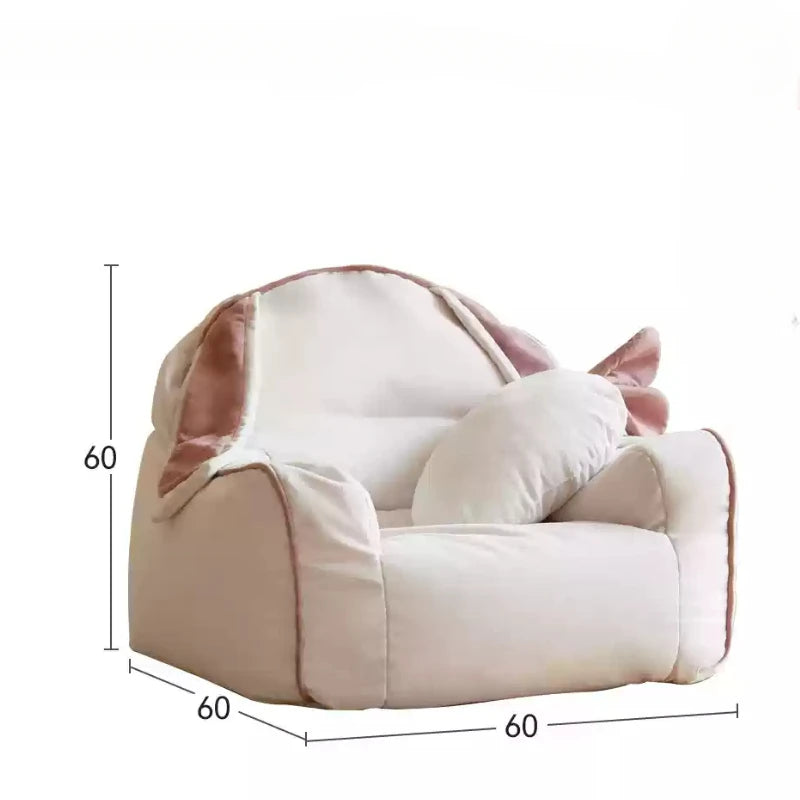 Cozy Bunny Children's Reading Chair with Carrot Plushie Pillow plush toy – – – Image 5 | Plushie Produce